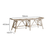 SLH House Cameron Rattan Ottoman Bench