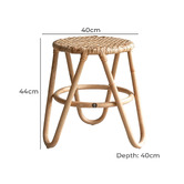 SLH House Jayson Rattan Lasio Accent Stool