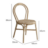 SLH House Scott Rattan Dining Chairs