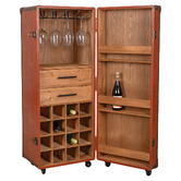 SLH House Igor Pine Wood Wine Cabinet