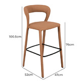 SLH House 76cm Blake PU Leather Bar Stool