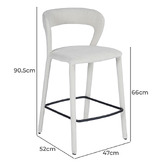 SLH House 66cm Blake Upholstered Bar Stool
