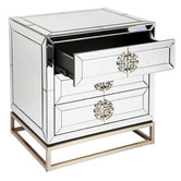 Rexington Home Mirrored Dash Bedside Table