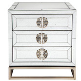 Rexington Home Mirrored Dash Bedside Table
