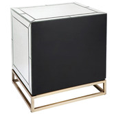 Rexington Home Mirrored Dash Bedside Table