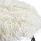 Rexington Home Leila Fluffy Mongolian Lambs Wool Stool