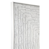 Rexington Home White Vortex Hand-Painted Framed Canvas Wall Art