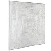 Rexington Home White Vortex Hand-Painted Framed Canvas Wall Art