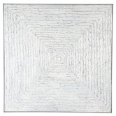 Rexington Home White Vortex Hand-Painted Framed Canvas Wall Art
