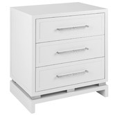 Rexington Home White Pearl Bedside Table