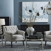 Rexington Home Gabrielle Marble Crystal Linen Table Lamp