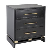 Rexington Home Black Chasey Bedside Table