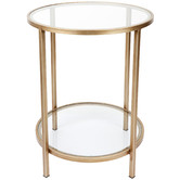 Rexington Home Charlotte Round Glass-Top Side Table