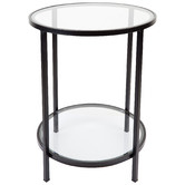 Rexington Home Charlotte Round Glass-Top Side Table