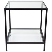Rexington Home Charlotte Glass-Top Side Table