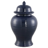 Rexington Home Navy Emilio Ceramic Temple Jar