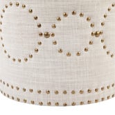 Rexington Home Natural Steven Round Linen-Blend Storage Stool