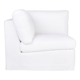 Rexington Home White Cayman Linen-Blend Slipcover Corner Chair