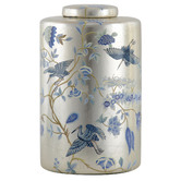 Rexington Home Silver Nerina Porcelain Temple Jar