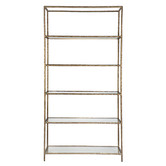 Rexington Home Zayden Metal &amp; Glass Shelving Unit