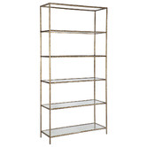 Rexington Home Zayden Metal &amp; Glass Shelving Unit