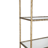 Rexington Home Zayden Metal &amp; Glass Shelving Unit
