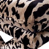 Rexington Home Evelyn Leopard Chenille Velvet Accent Stool