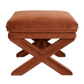 Rexington Home Caramel Evelyn Velvet Accent Stool
