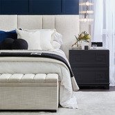 Rexington Home Black Germaine Bedside Table