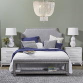 Rexington Home White Pearl Bedside Table