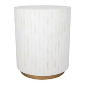 Rexington Home Makayla Bone Inlay Side Table