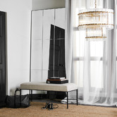 Rexington Home Black Beluga Panelled Floor Mirror