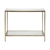 Rexington Home Antique Gold Dorian Glass-Top Console Table