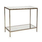 Rexington Home Antique Gold Dorian Glass-Top Console Table