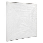 Rexington Home White Vortex Hand-Painted Framed Canvas Wall Art