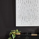 Rexington Home Mosaic Blanco Framed Canvas Wall Art