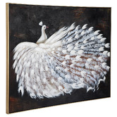 Rexington Home Le Grande Peacock Hand Painted Wall Art