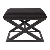 Rexington Home Black Sevyn Cross Leg Wooden Stool