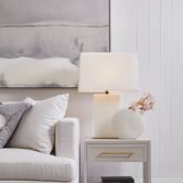 Rexington Home Alexandria White Alabaster Table Lamp