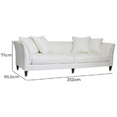 Rexington Home Misty 3 Seater Upholstered Sofa