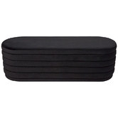 Rexington Home Liam Velvet Storage Ottoman Bench