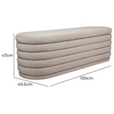 Rexington Home Liam Velvet Storage Ottoman Bench