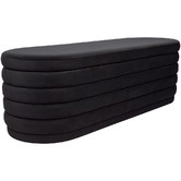 Rexington Home Liam Velvet Storage Ottoman Bench