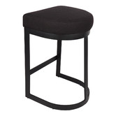 Rexington Home 65cm Black Leg Aronne Cotton-Blend Kitchen Stool
