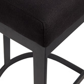 Rexington Home 65cm Black Leg Aronne Cotton-Blend Kitchen Stool