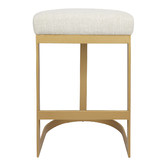 Rexington Home 65cm Brass Leg Aronne Cotton-Blend Kitchen Stool