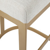 Rexington Home 65cm Brass Leg Aronne Cotton-Blend Kitchen Stool
