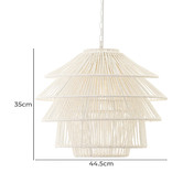 Rexington Home Ossa Iron &amp; Paper Rope Pendant Light
