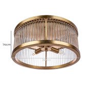 Rexington Home Athos Iron Flush Mount Ceiling Light