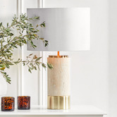 Rexington Home 64.5cm Sigourney Travertine Table Lamp